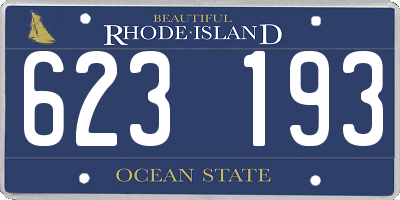 RI license plate 623193