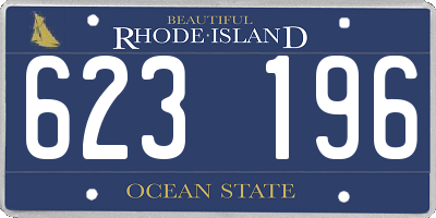 RI license plate 623196