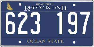 RI license plate 623197