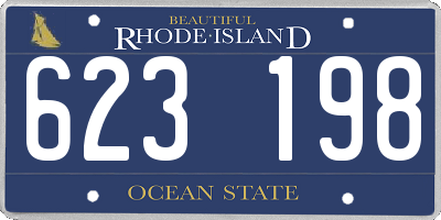 RI license plate 623198