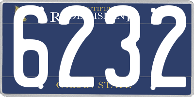 RI license plate 6232