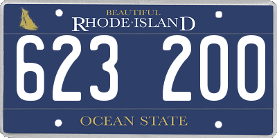 RI license plate 623200