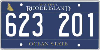 RI license plate 623201