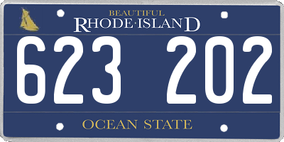 RI license plate 623202