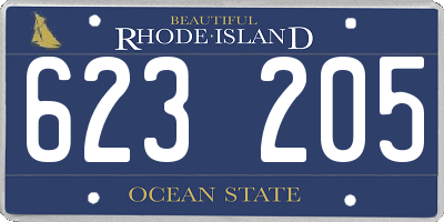 RI license plate 623205