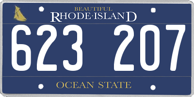 RI license plate 623207