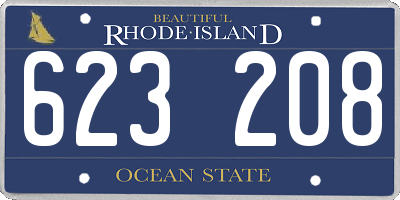 RI license plate 623208