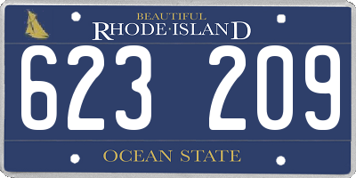 RI license plate 623209