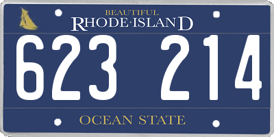 RI license plate 623214