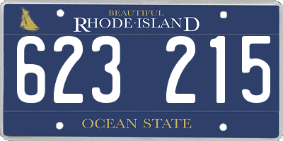 RI license plate 623215