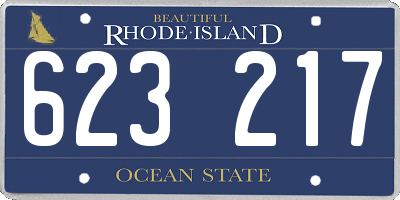 RI license plate 623217