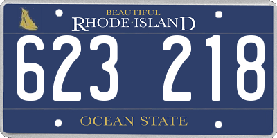 RI license plate 623218