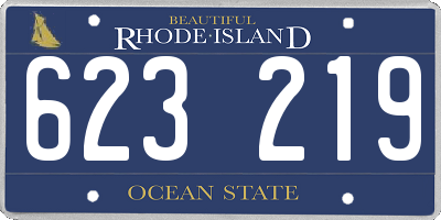 RI license plate 623219