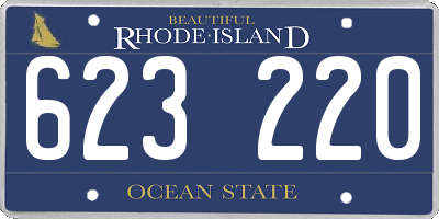 RI license plate 623220