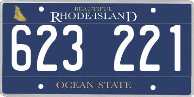 RI license plate 623221