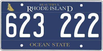 RI license plate 623222