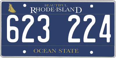 RI license plate 623224