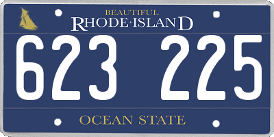 RI license plate 623225