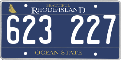 RI license plate 623227