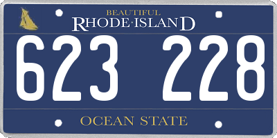 RI license plate 623228