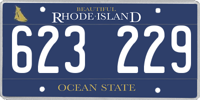 RI license plate 623229