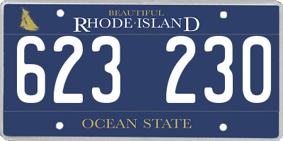 RI license plate 623230