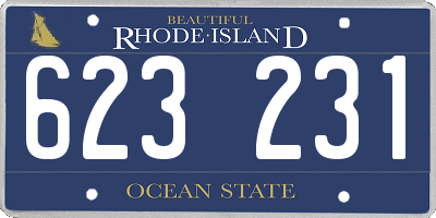 RI license plate 623231