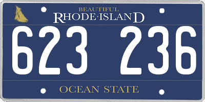 RI license plate 623236