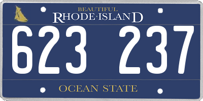 RI license plate 623237
