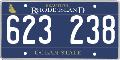 RI license plate 623238