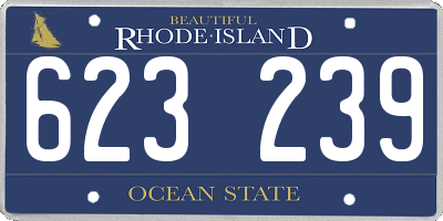 RI license plate 623239