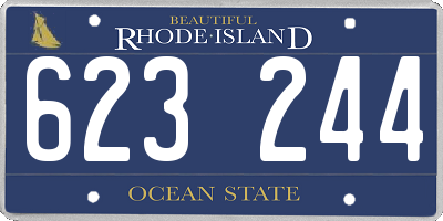 RI license plate 623244