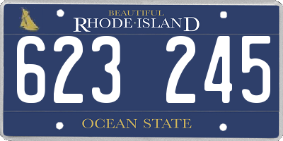 RI license plate 623245
