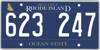 RI license plate 623247