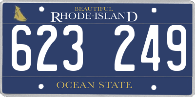 RI license plate 623249