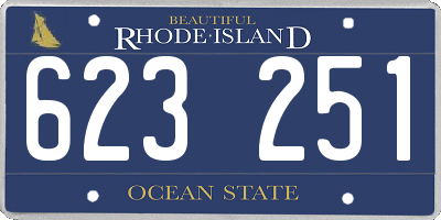 RI license plate 623251