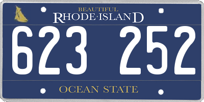 RI license plate 623252
