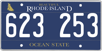 RI license plate 623253