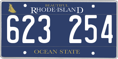 RI license plate 623254