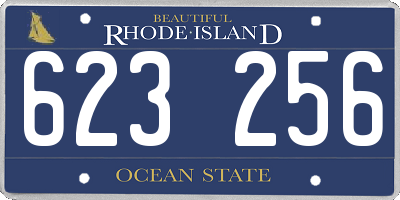 RI license plate 623256
