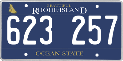 RI license plate 623257