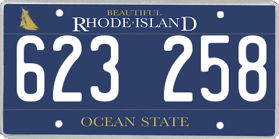 RI license plate 623258
