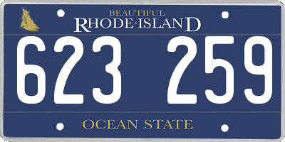 RI license plate 623259