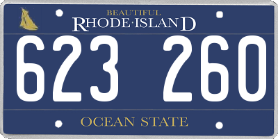 RI license plate 623260