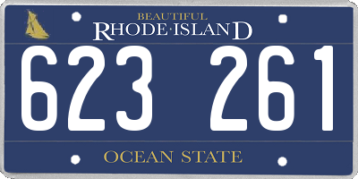 RI license plate 623261