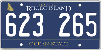 RI license plate 623265