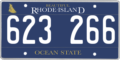 RI license plate 623266