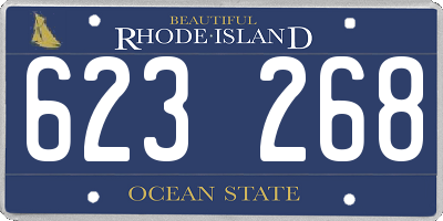 RI license plate 623268
