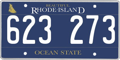 RI license plate 623273