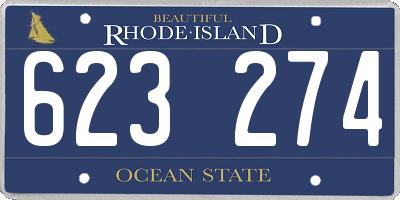 RI license plate 623274